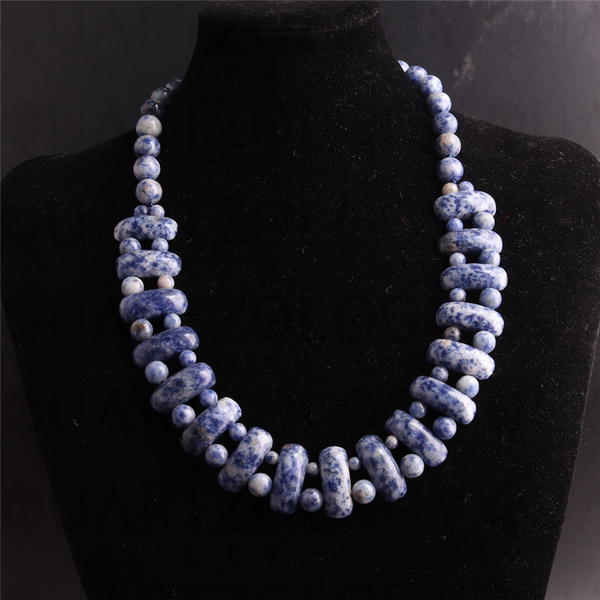 Sodalite Crystal Statement Necklace