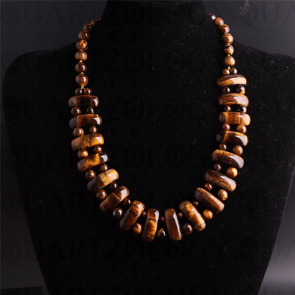 Tigers Eye Crystal Statement Necklace