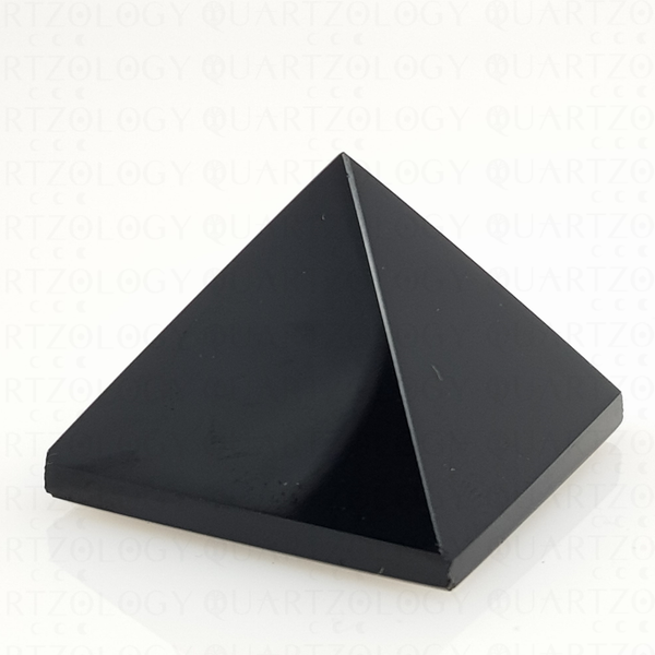 Obsidian Quartz Pyramid