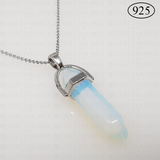 Opal Hexagon Pendant 925 Sterling Silver Chain