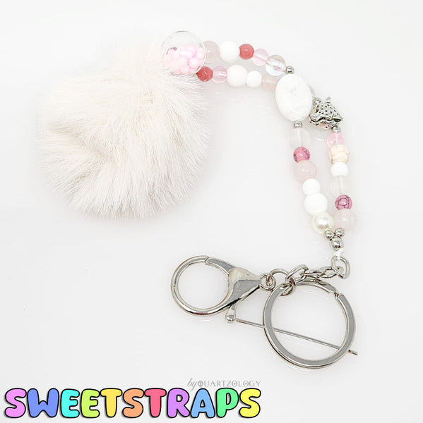 Candy Floss Angel Keyring Clasp Lanyard