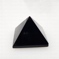 Obsidian Quartz Pyramid